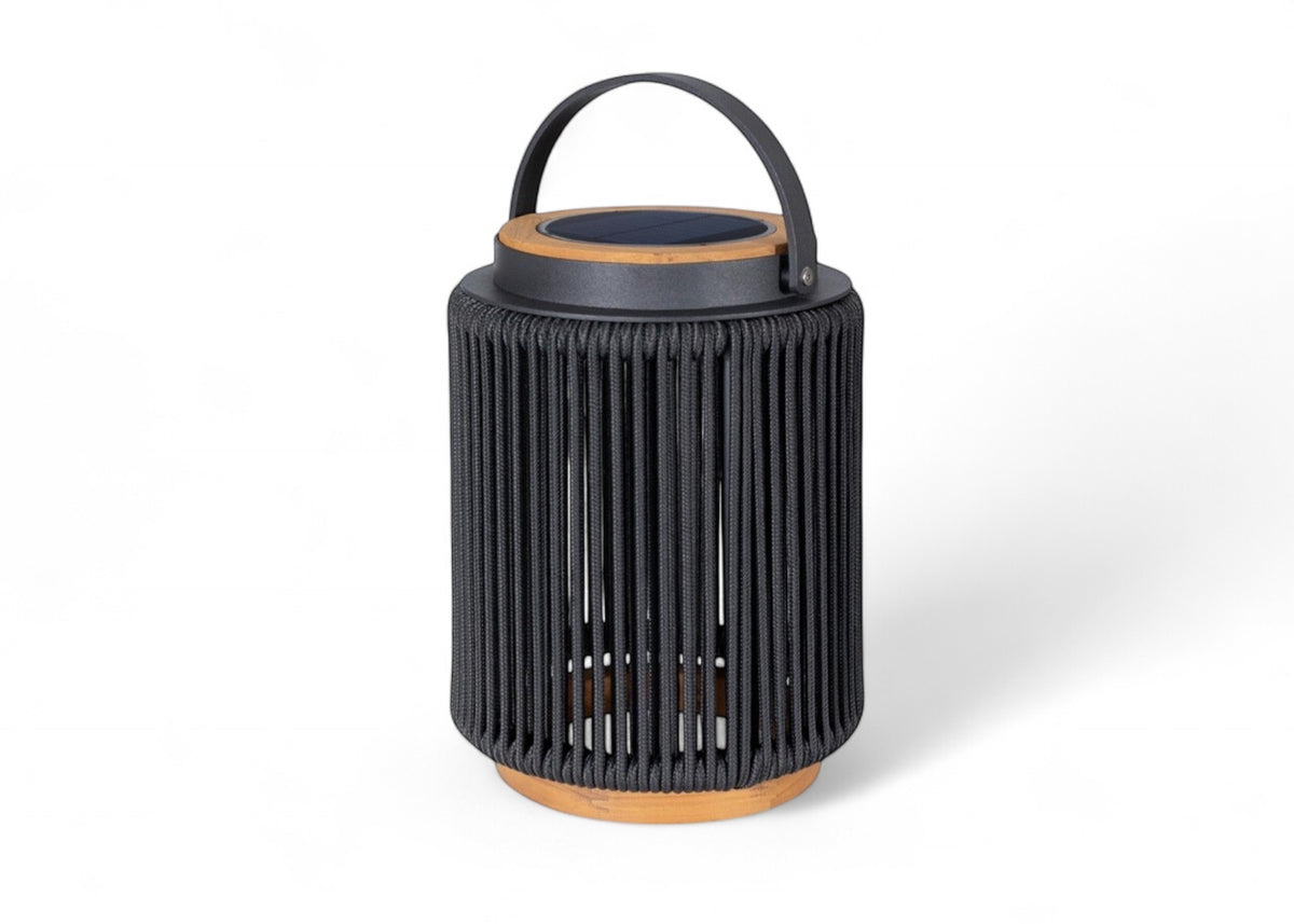 Valentino solar garden mood lamp - aluminium - teak - anthracite - set