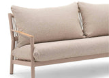 Aluminium hoek loungeset met stoel in taupe, stijlvol rope design en luxe kussens voor ultiem comfort.
