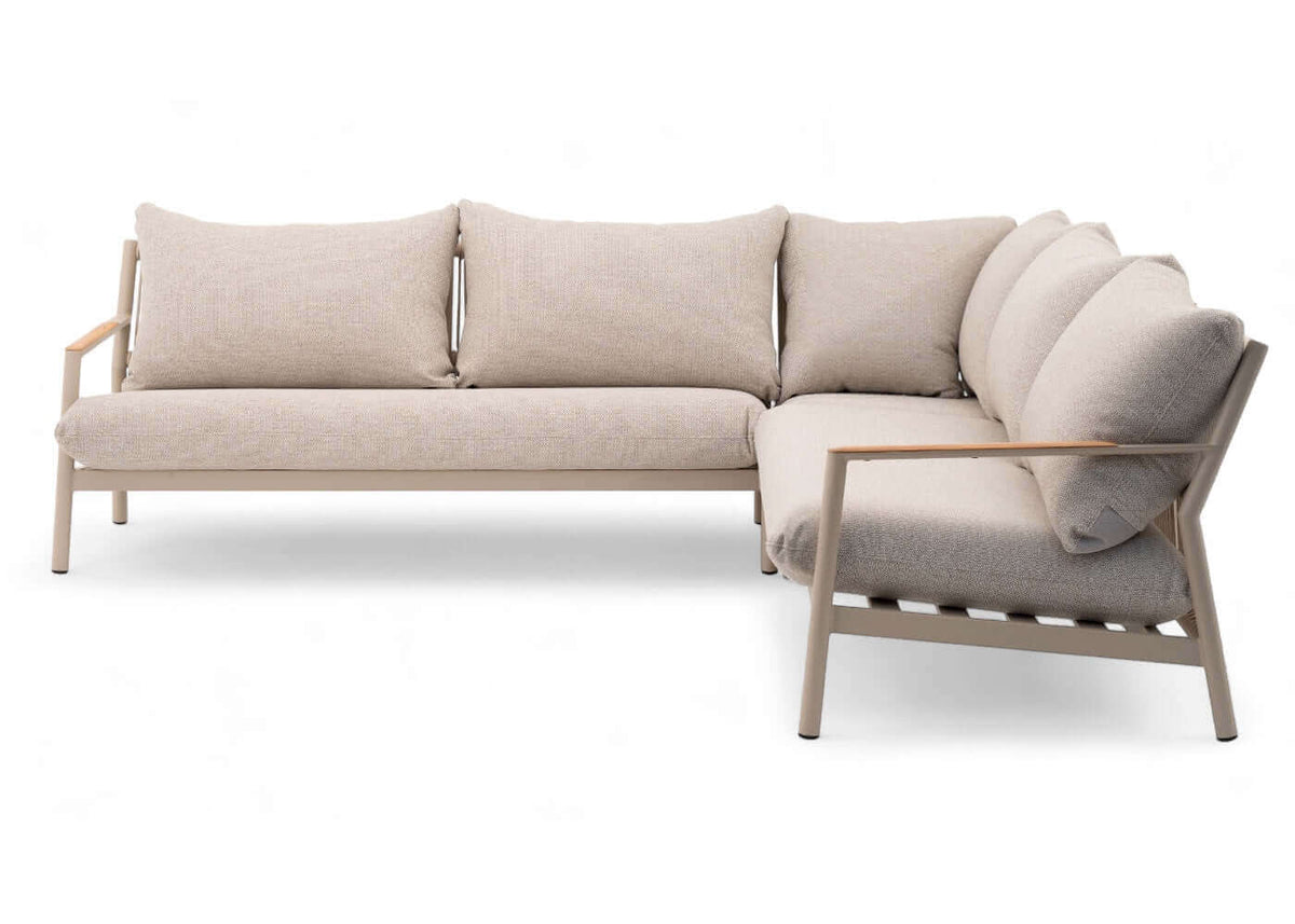 Belito Julia loungeset taupe aluminium, sfeerfoto