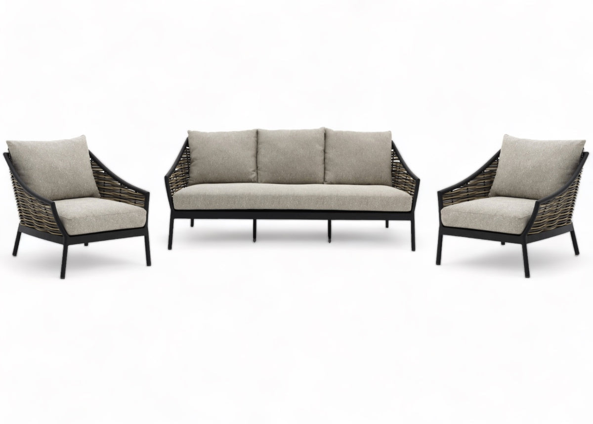 Apple Bee Milou Lounge Set Schwarz 3-teilig Nr. 6