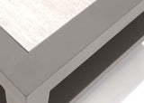 Detail van het Apple Bee Santorini ROPE loungeset met elegant taupe aluminium en stijlvolle afwerking.