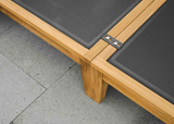 Belito Daan stoel-bank loungeset teakhout houtdetail