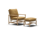 Apple Bee Jamila loungestoel en hocker set in teak met Amber BEE WETT kussens