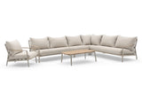 Belito Julia hoekset 6-delig taupe aluminium met loungestoel