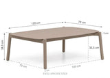 Belito Julia koffietafel met aluminium blad, taupe