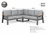 Belito Lotte Lounge Set Corner Sofa No. 3 | Anthracite Aluminum | 220 x 220 cm | 5-seater