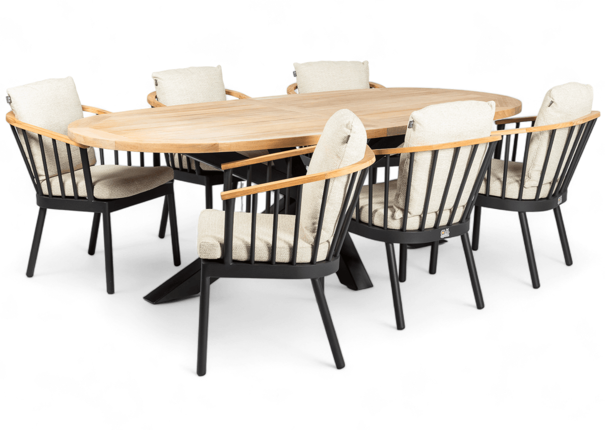 Oval Teak Garden Table 240x120cm - Belito Mees