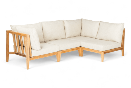 Belito Daan Chaise Longue Loungeset teakhout links lang - sfeerbeeld in de tuin
