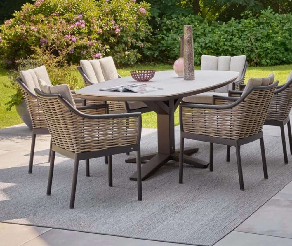 Apple Bee Milou & Zanzibar Tuinset | 220 cm | 7-delig | Black