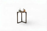 Apple Bee Monaco koffietafel Ø 45 cm in Bronze aluminium met sintered stone blad