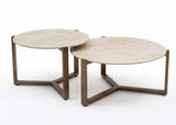 Apple Bee Monaco tafelset in Bronze aluminium, nesting tafels in verschillende hoogtes