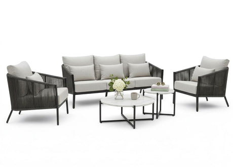 Aluminium-Seil-Lounge-Set Belito® Ouddorp - 5-teilig 2.0 