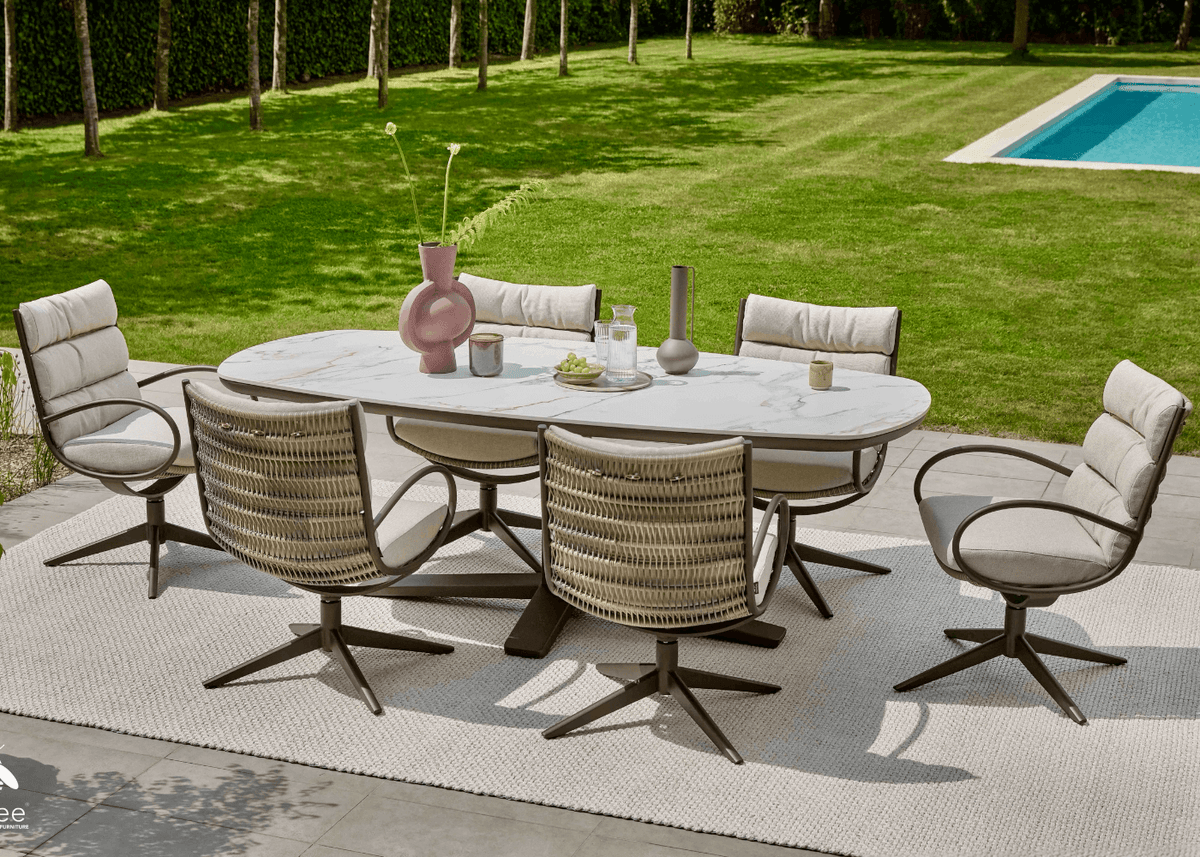 Apple Bee Camp Bay swivel dining stoel in Bronze