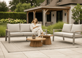 Belito Birmingham Lounge Set No. 9 | Taupe | 3-seater + 2-seater Sofa + Daan Table Set | 5 Persons