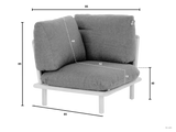 Apple Bee Sling Lounge Corner Module | Teak | 96 cm | High Back