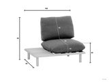 Apple Bee Sling Loungestoel | Rechts | Teak | 108 cm | Hoge Rug