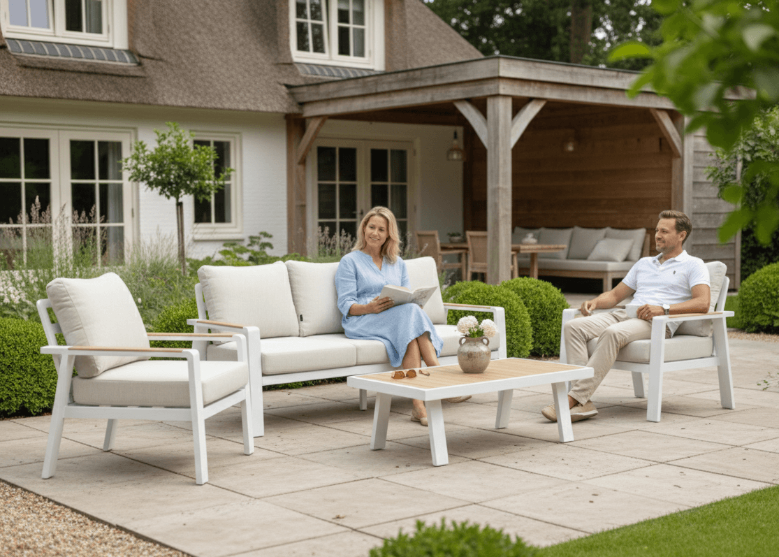 Stoel-bank_Loungeset_wit_met_beige_kussens