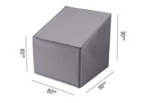 AeroCover Loungestoelhoes | 80x90x95 cm | Hoge Rug | Antraciet
