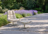 Apple Bee Cebu draaibare loungestoel Oyster met hocker