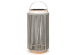 Valentino solar garden lamp - aluminium - teak - light grey - set