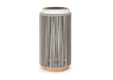 Valentino solar garden mood lamp - aluminum - teak - light grey - 48 cm