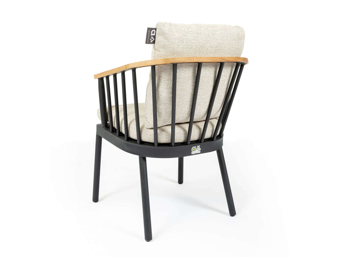 Achterkant van de comfortabele dining tuinstoel uit het Apple Bee Condor tuinset.