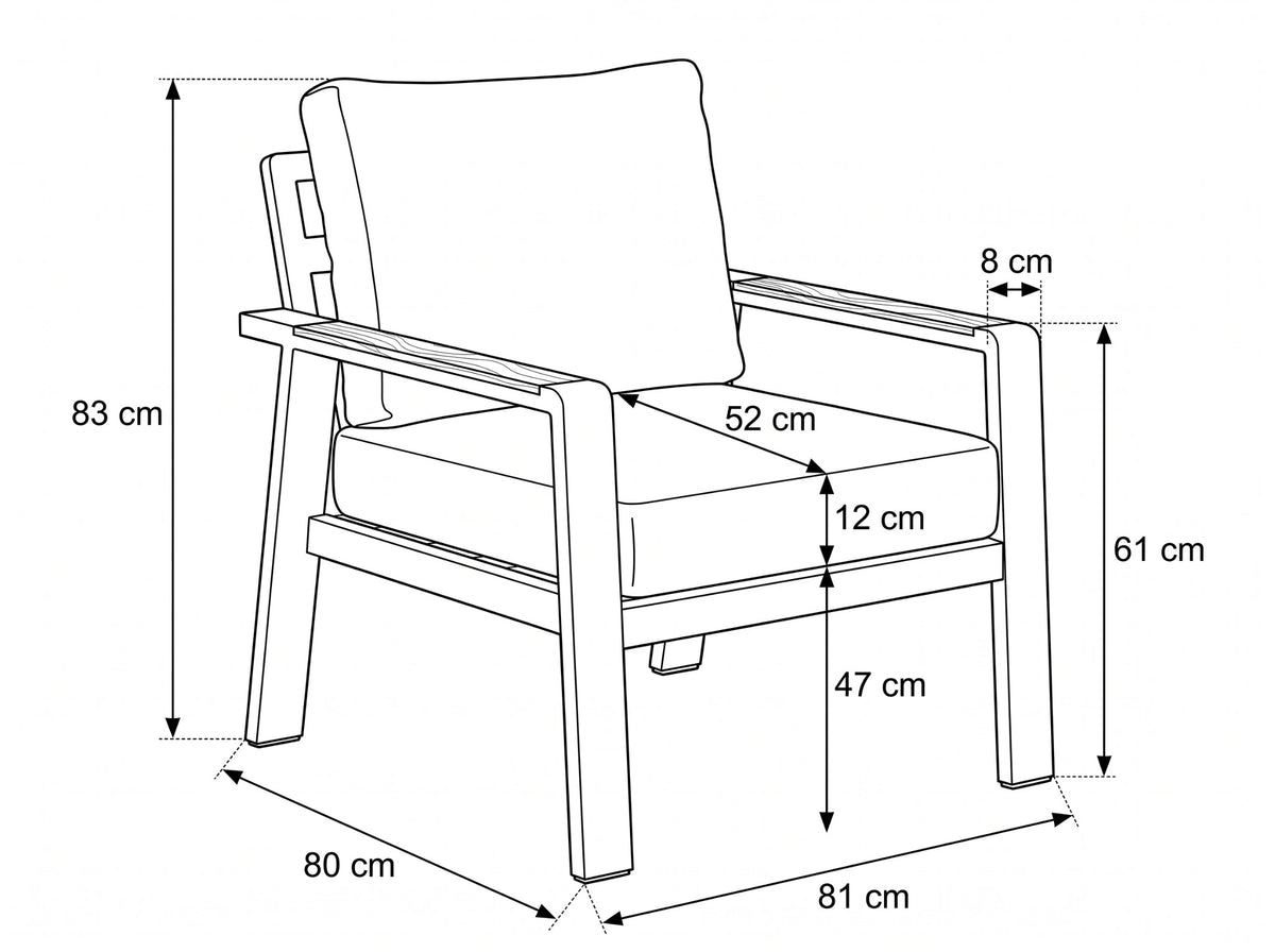 Belito Birmingham Loungeset Nr.3 | Taupe | 3-zits Bank + 2x Stoel | 5 Personen