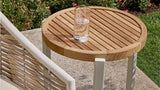 Apple Bee Monaco Lounge Koffietafel | Ø 45cm | Teak | Oyster Aluminium